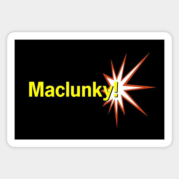 Maclunky! Sticker by TheDigitalBits